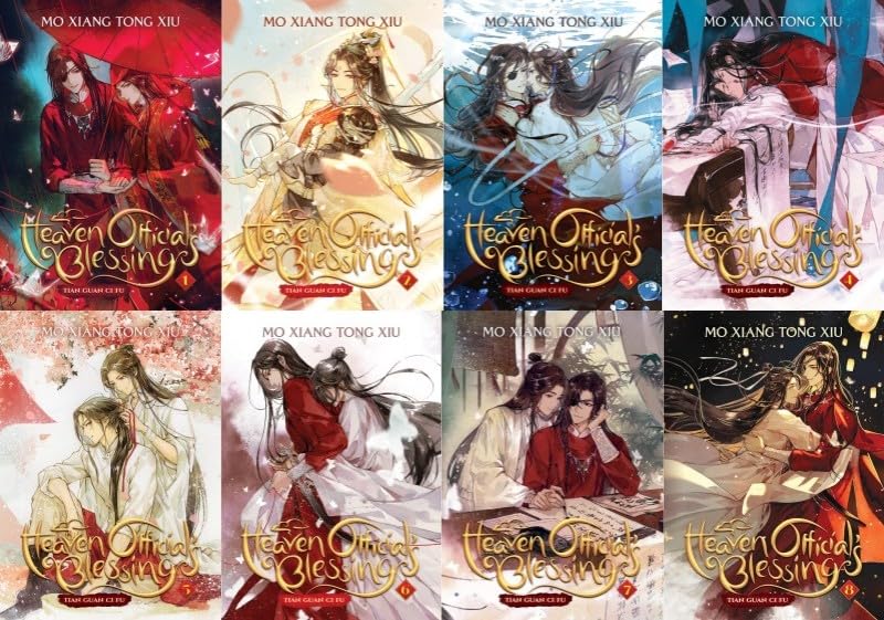 Heaven Official’s Blessing (Tian Guan Ci Fu) – Complete Vol. 1–8 Box Set by Mo Xiang Tong Xiu | English Paperback Edition