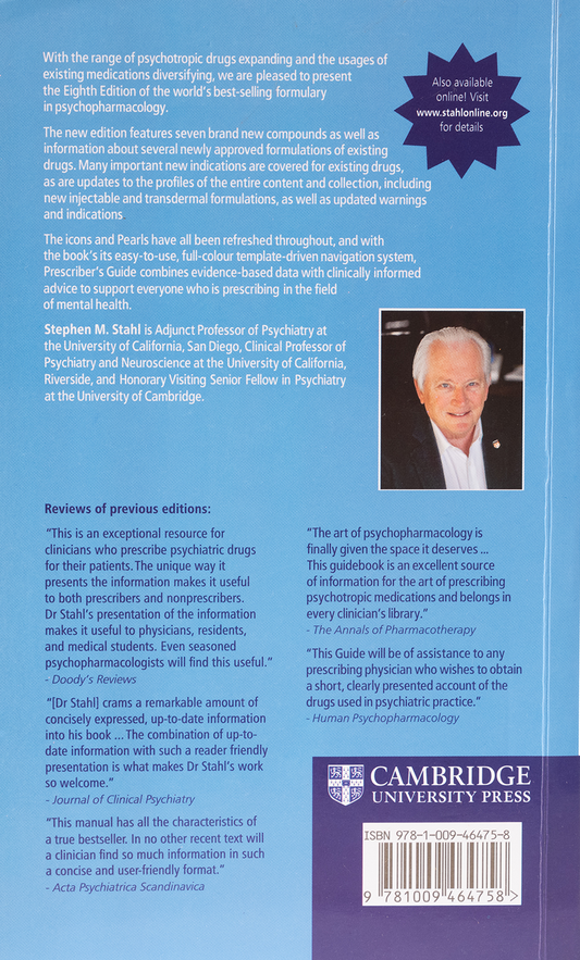 Prescriber's Guide: Stahl's Essential Psychopharmacology ISBN: 9781108926010