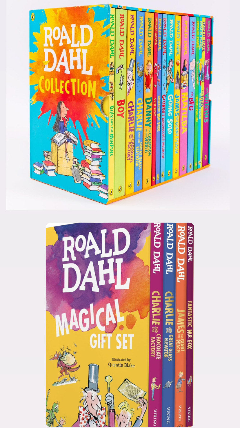 Roald Dahl Collection 16 Books Box Set With Roald Dahl Magical Gift Boxed Set 4 Books