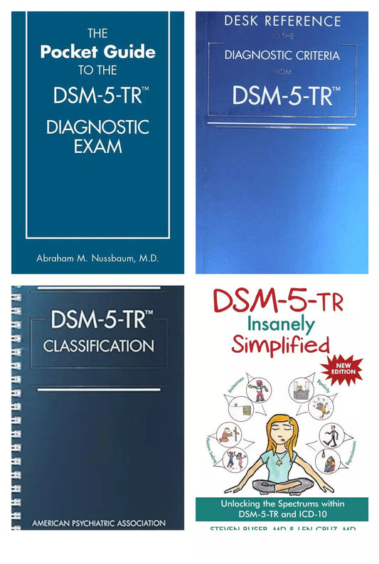 DSM 5 TR Combo Set Desk Reference + Classification + Simplified + Pocket Guide - Edu Lover