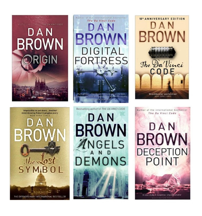 Dan Brown 6-Book Thriller Collection Set | Angels & Demons, Da Vinci Code, Inferno + More (Paperback))