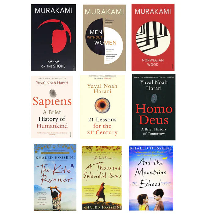 Voices That Move the World: 9-Book Literary Powerhouse Set – Murakami, Harari, Hosseini (Paperback Collection)