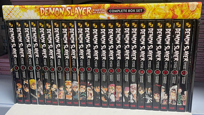 Demon Slayer: Kimetsu no Yaiba Complete Box Set (Volumes 1–23) – Premium Manga Edition with Exclusive Booklet & Poster – Koyoharu Gotouge, VIZ Media with Bookmark and 🎁 Freebie: A Free Manga Wall Poster -Paperback