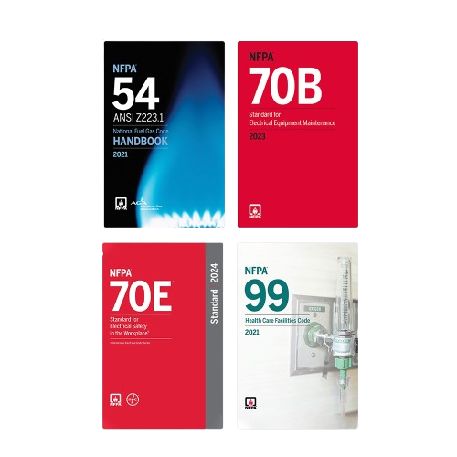 NFPA Fuel Gas, Electrical & Healthcare Safety Code Set – NFPA 54, 70B, 70E & 99