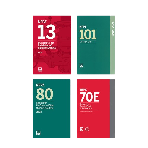 NFPA Life Safety & Fire Protection Code Set – NFPA 13, 101, 80 & 70E