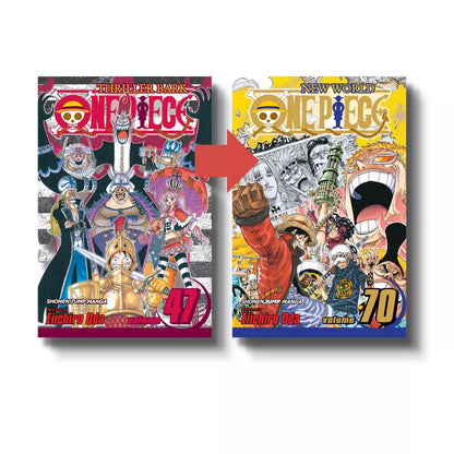 One Piece Manga Set (Volumes 47–70) Set 3— Thriller Bark to Punk Hazard Saga Full/Loose Set  🎁 Freebie: A free Manga Wall Poster