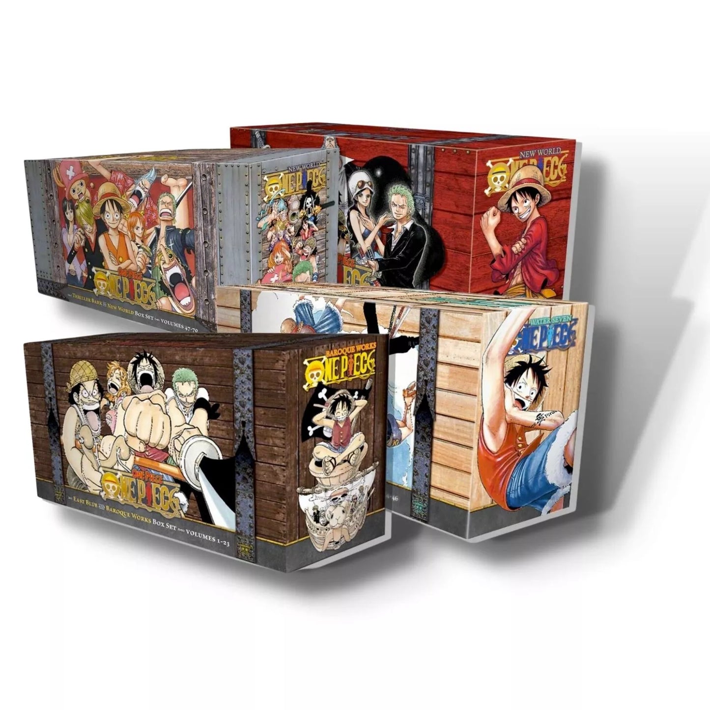 One Piece Manga Box Set Collection: Volumes 1–90 (Box Sets 1–4) 🎁 Freebie: A free Manga Wall Poster